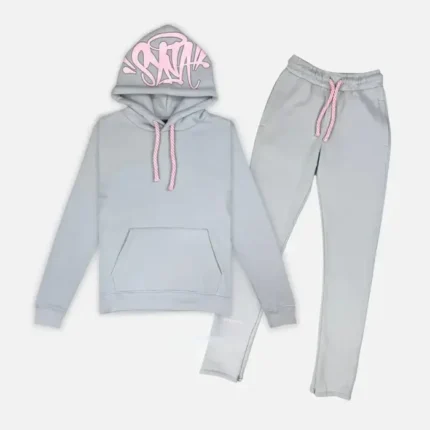 SYNAWORLD 'SYNA LOGO' TRACKSUIT GREY PINK (5)